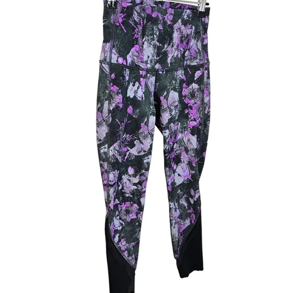 Lululemon Wunder  Under High-Rise Crop 23" Scallop Luxtreme Size 4 Floral Shift - Picture 3 of 9